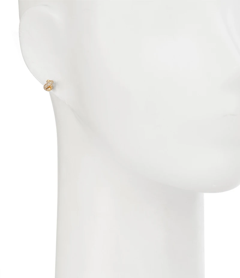 kate spade new york Sailor's Knot Pave Stud Earrings