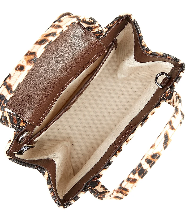 kate spade new york Sam Icon Downtown Leopard Fabric Mini Tote
