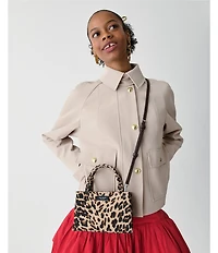 kate spade new york Sam Icon Downtown Leopard Fabric Mini Tote