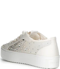 kate spade new york Sam Icon Rhinestone Ribbon Lace Up Platform Sneakers