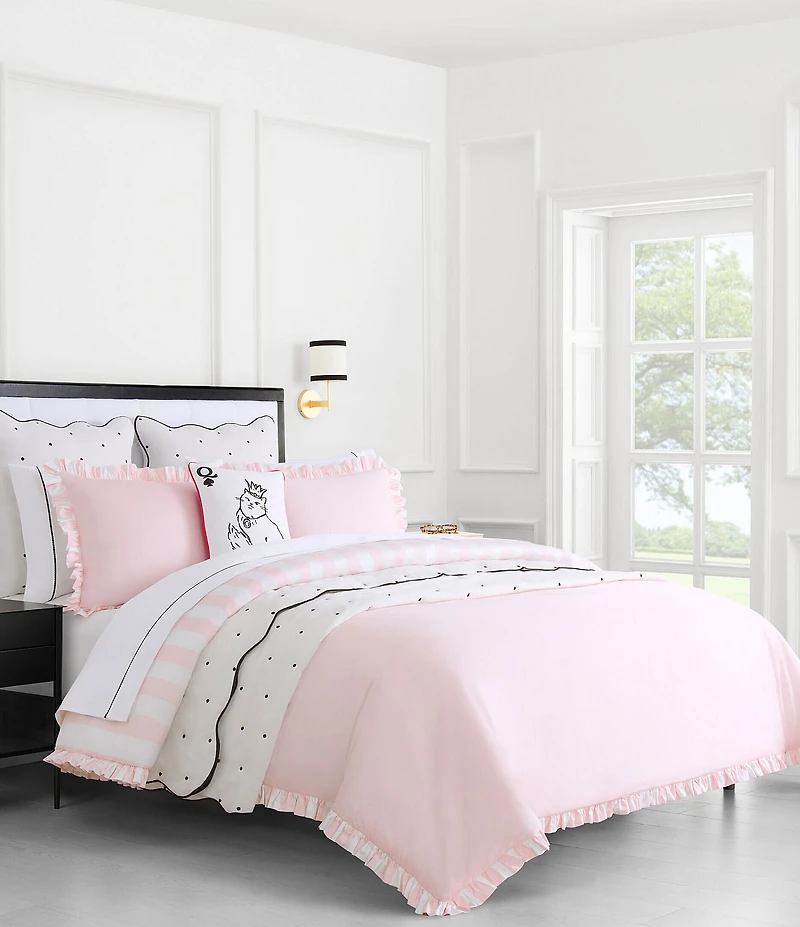 kate spade new york Sateen Ruffle Reversible Comforter Mini Set