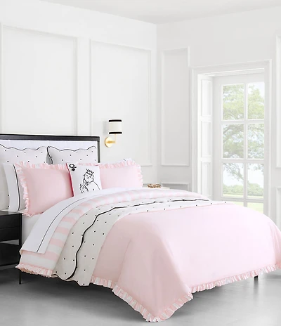 kate spade new york Sateen Ruffle Reversible Comforter Mini Set