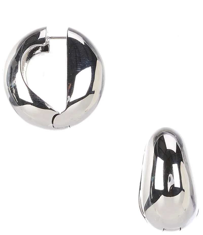 kate spade new york Sculpted Spade Puffy Huggie Hoop Earrings