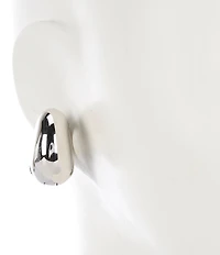 kate spade new york Sculpted Spade Puffy Huggie Hoop Earrings
