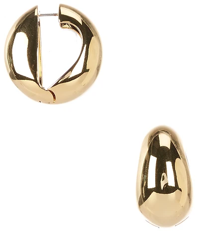 kate spade new york Sculpted Spade Puffy Huggie Hoop Earrings