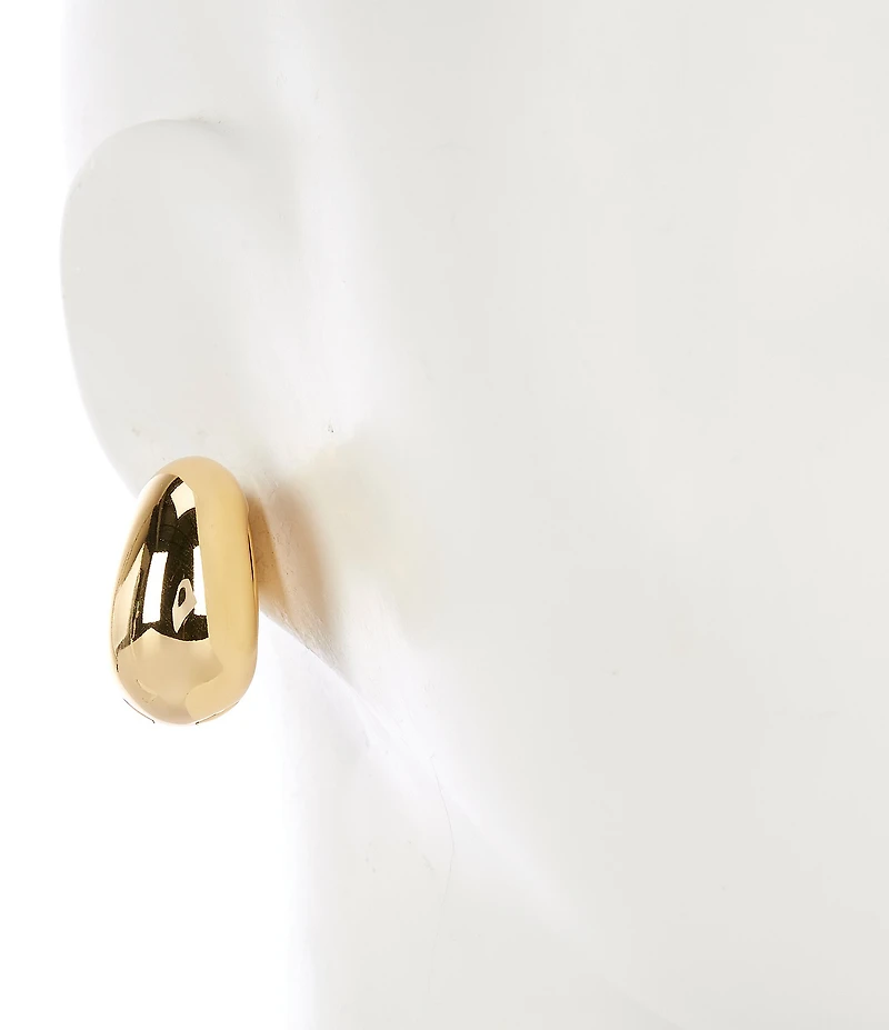 kate spade new york Sculpted Spade Puffy Huggie Hoop Earrings