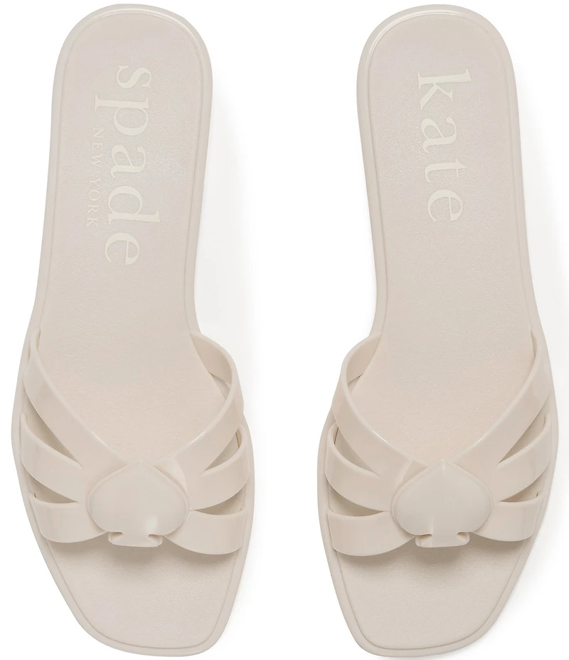 kate spade new york Sculpted Spade Jelly Slip On Sandals