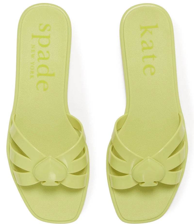 kate spade new york Sculpted Spade Jelly Slip On Sandals