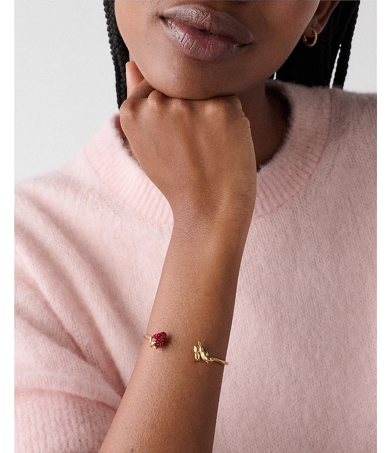 kate spade new york Secret Garden Strawberry and Bunny Cuff Bracelet