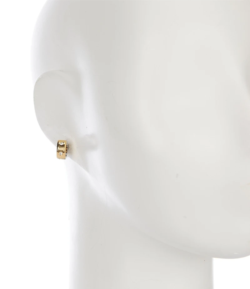 kate spade new york Set In Stone Chunky Huggie Hoop Earrings