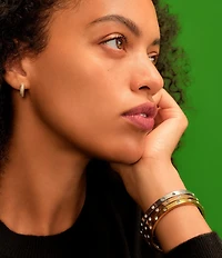 kate spade new york Set in Stone Hinged Gold-Plated Bangle Bracelet