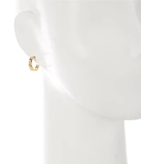 kate spade new york Crystal Set In Stone Huggie Hoop Earrings