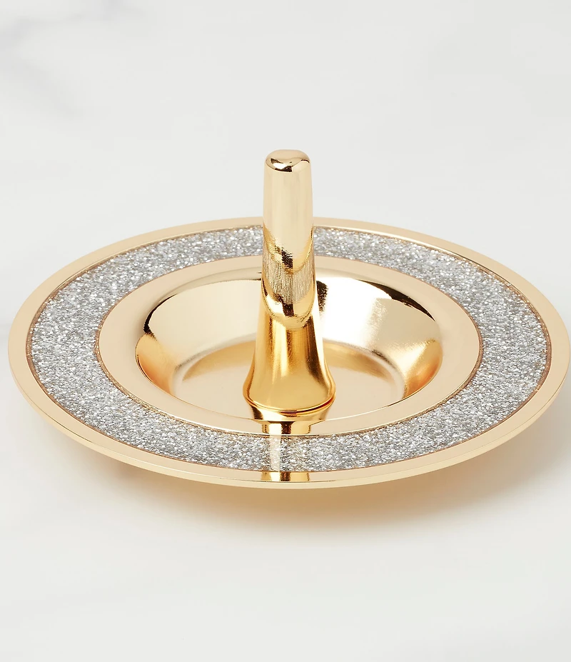 kate spade new york Sitting Pretty Pink Glitter Ring Dish