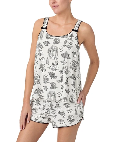 Kate Spade New York Sleeveless Scoop Neck Tank & Shorty Bridal Toile Pajama Set