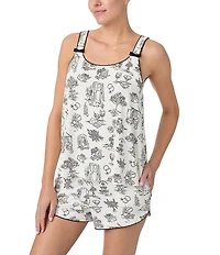 Kate Spade New York Sleeveless Scoop Neck Tank & Shorty Bridal Toile Pajama Set