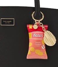 kate spade new york Snack Time Embossed Patent Key Fob