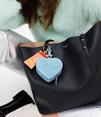 kate spade new york Snack Time Embossed Patent Key Fob