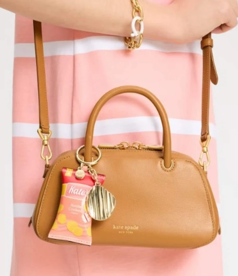 kate spade new york Snack Time Embossed Patent Key Fob