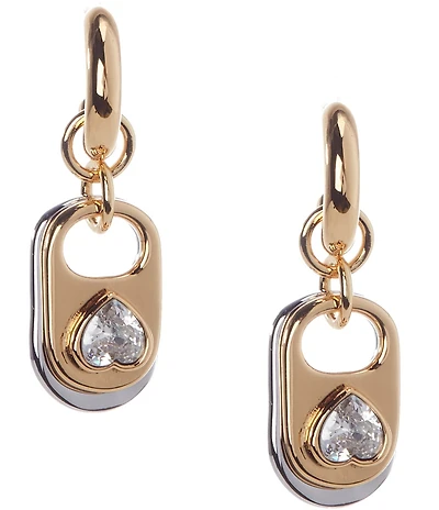 kate spade new york Snack Time Pull Tab Charm Huggie Hoop Drop Earrings