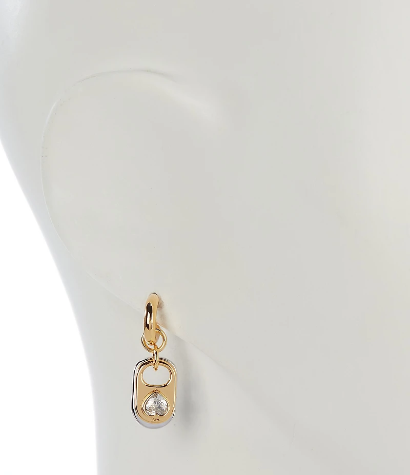 kate spade new york Snack Time Pull Tab Charm Huggie Hoop Drop Earrings
