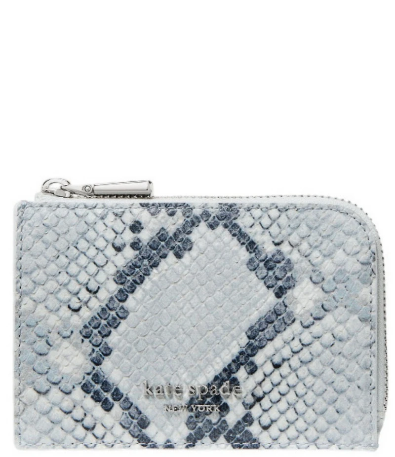 kate spade new york Snake Embossed Leather Mini Card Case