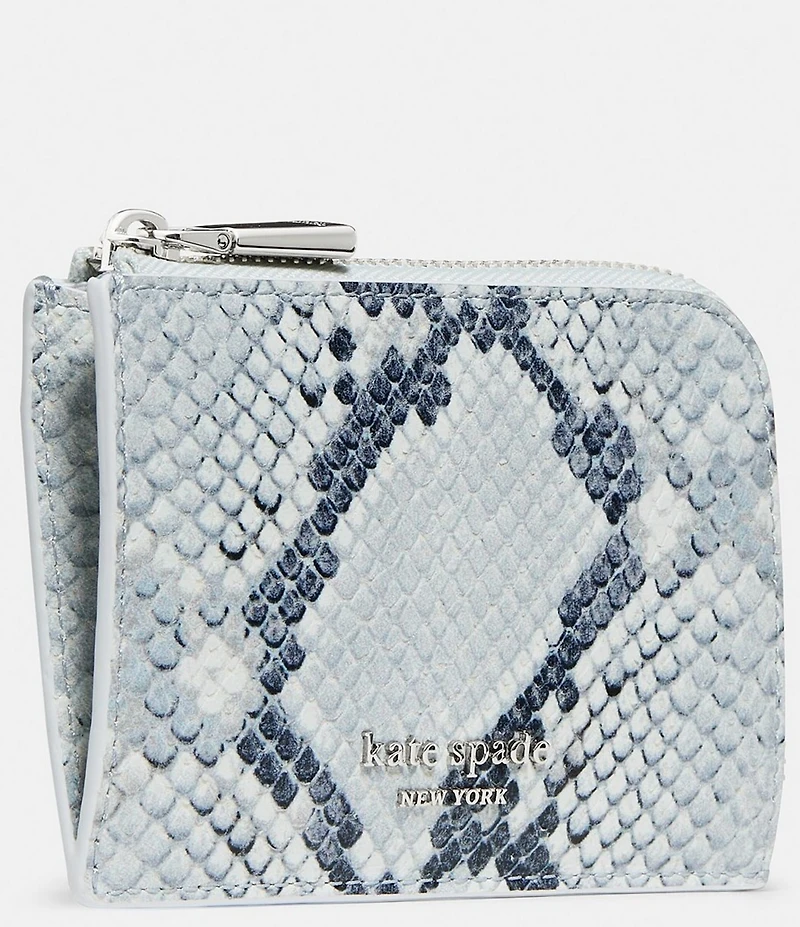 kate spade new york Snake Embossed Leather Mini Card Case