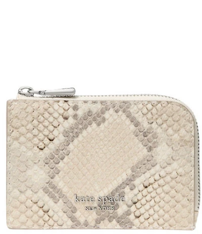 kate spade new york Snake Embossed Leather Mini Card Case