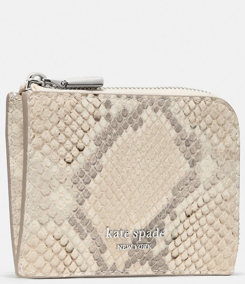 kate spade new york Snake Embossed Leather Mini Card Case
