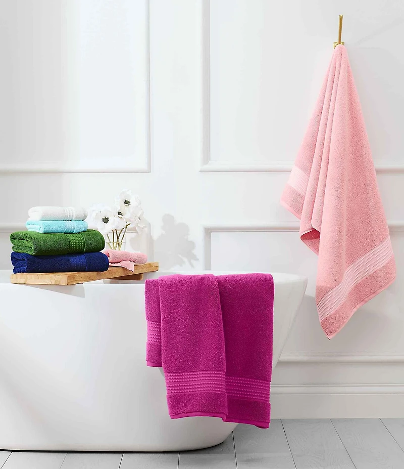 kate spade new york Solid Dot Dobby Zero Twist Cotton Bath Towels