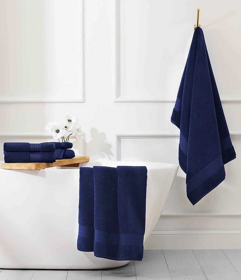 kate spade new york Solid Dot Dobby Zero Twist Cotton Bath Towels