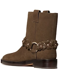 kate spade new york Spade Flower Garden Suede Moto Booties