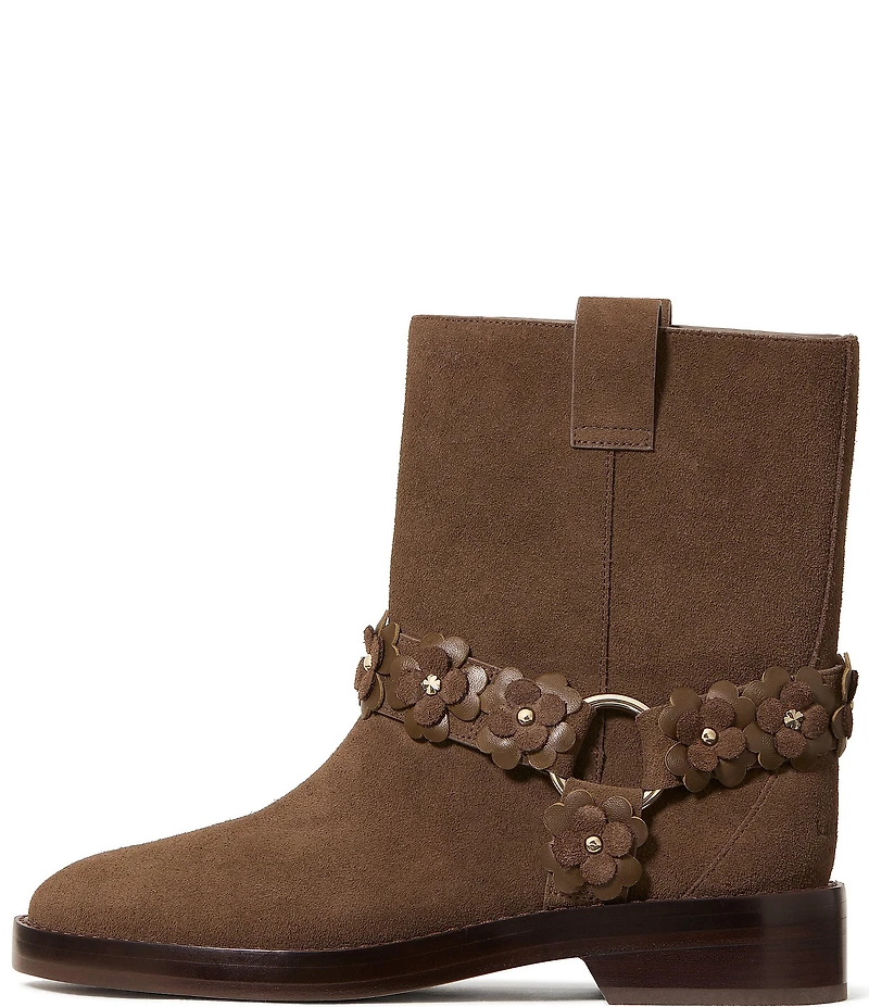 kate spade new york Spade Flower Garden Suede Moto Booties