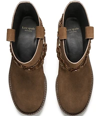 kate spade new york Spade Flower Garden Suede Moto Booties