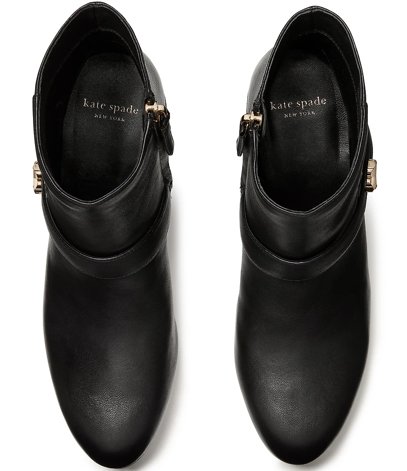 kate spade new york Spade Flower Leather Ankle Booties