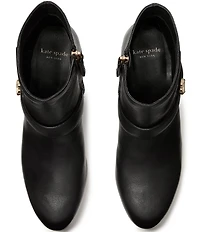 kate spade new york Spade Flower Leather Ankle Booties