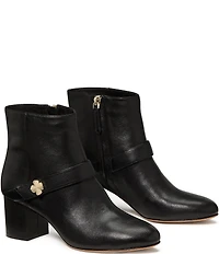 kate spade new york Spade Flower Leather Ankle Booties