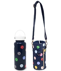 kate spade new york Spade Smiley Stainless Steel Water Bottle with Sling