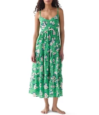 kate spade new york Spring Daisies V-Neck Tiered Swim Cover-Up Dress