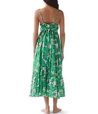 kate spade new york Spring Daisies V-Neck Tiered Swim Cover-Up Dress