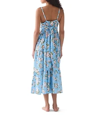 kate spade new york Spring Daisies V-Neck Tiered Swim Cover-Up Dress