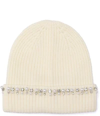 kate spade new york Stacked Embellished Cuff Knit Beanie