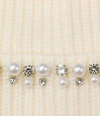 kate spade new york Stacked Embellished Cuff Knit Beanie