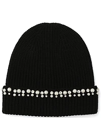 kate spade new york Stacked Embellished Cuff Knit Beanie