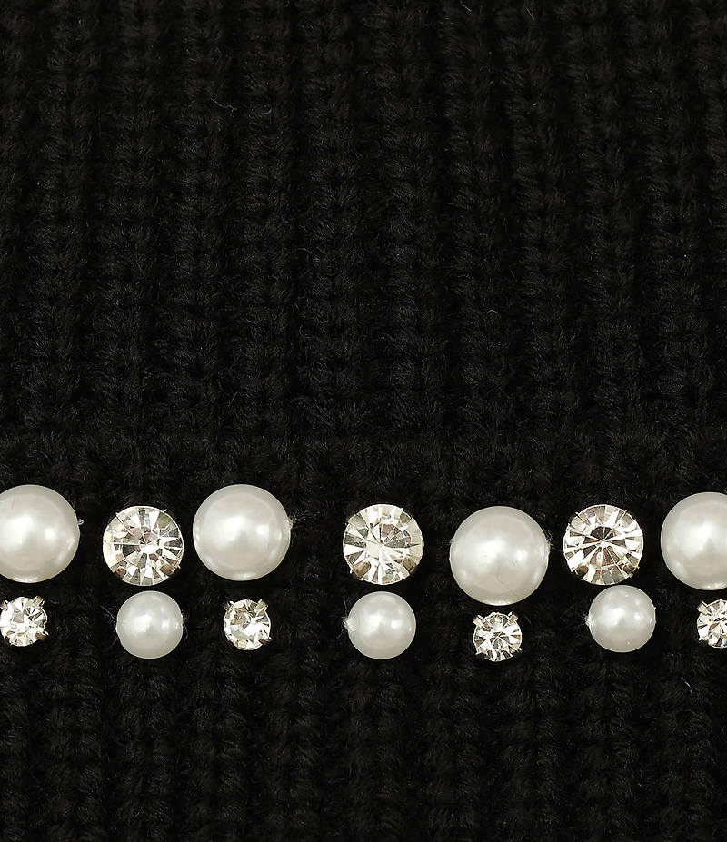 kate spade new york Stacked Embellished Cuff Knit Beanie