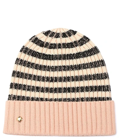 kate spade new york Stripe Cuff Knit Beanie