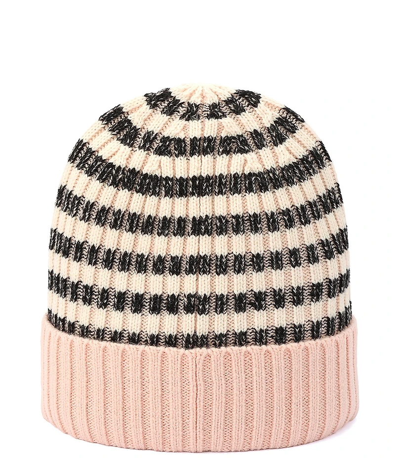 kate spade new york Stripe Cuff Knit Beanie