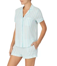 kate spade new york Striped Jersey Top & Short Coordinating Bridal Pajama Set