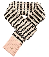kate spade new york Striped Rib Knit Oblong Scarf