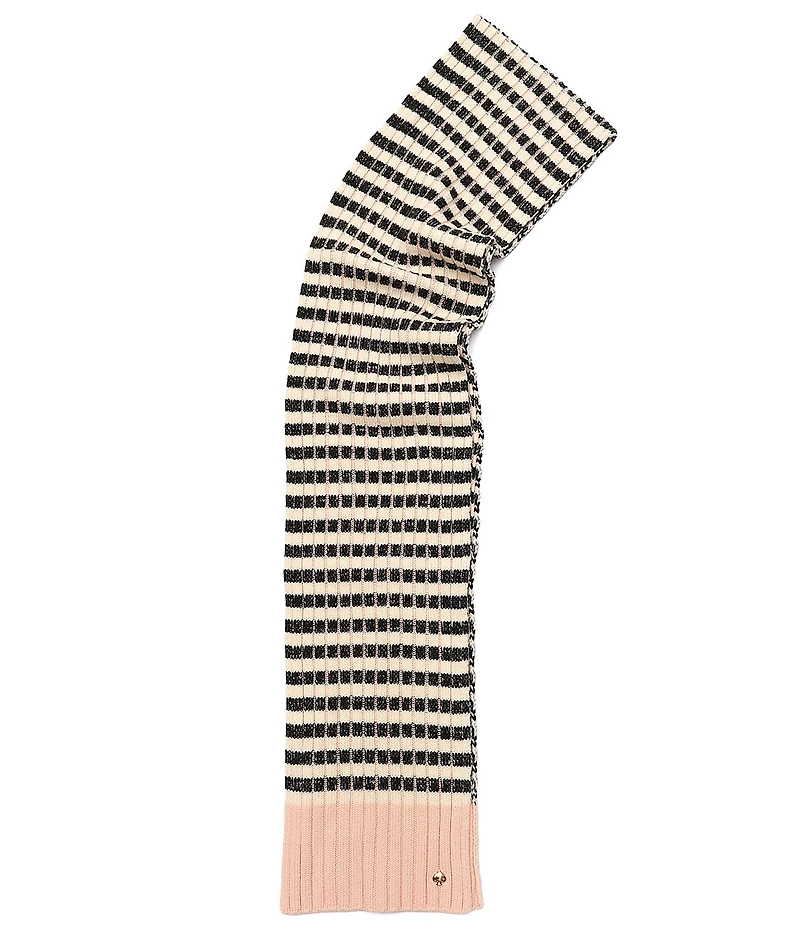 kate spade new york Striped Rib Knit Oblong Scarf