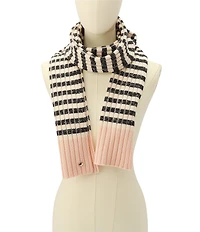 kate spade new york Striped Rib Knit Oblong Scarf